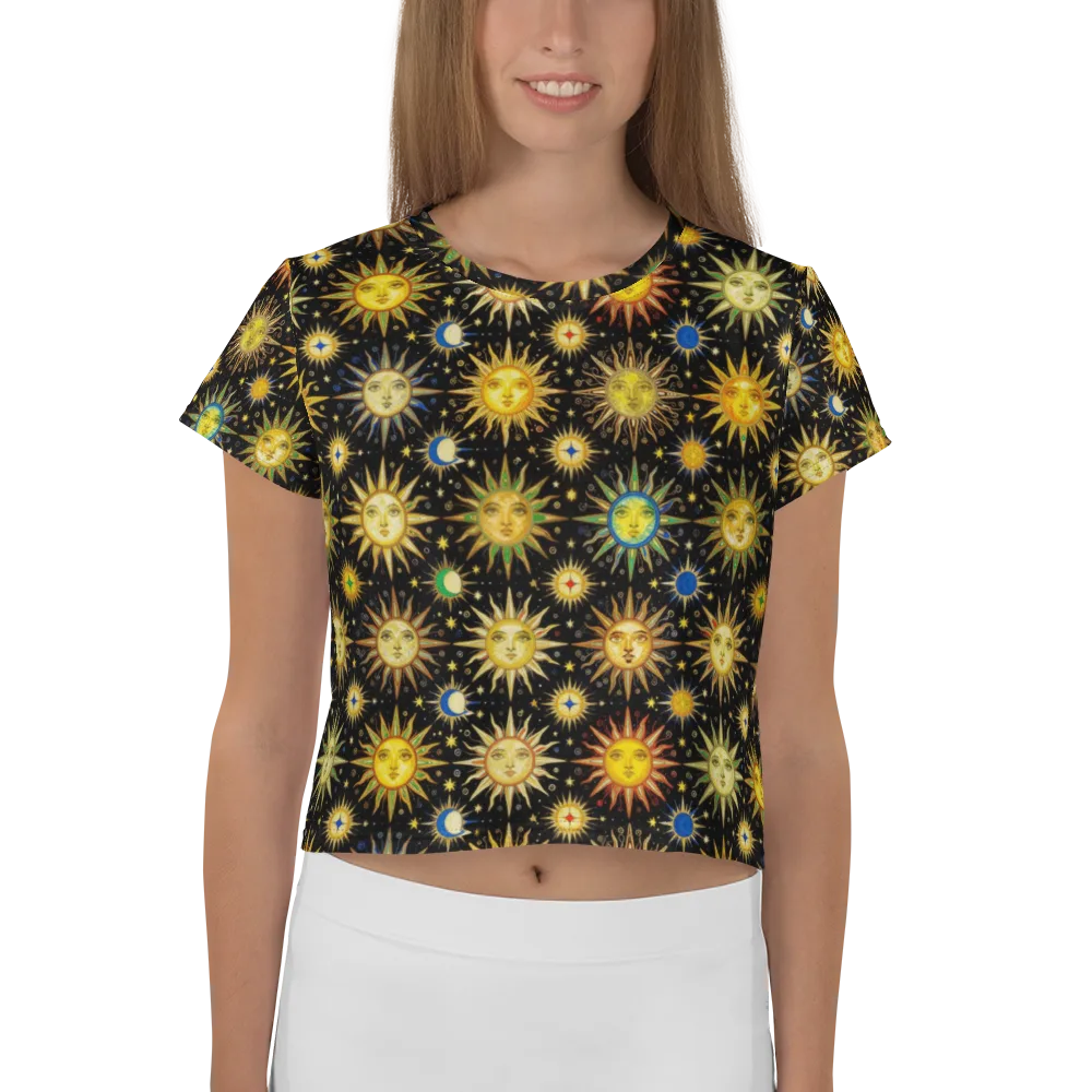 Celestial Masquerade on Crop Tee — Front
