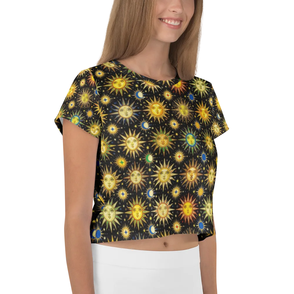 Celestial Masquerade on Crop Tee — Right