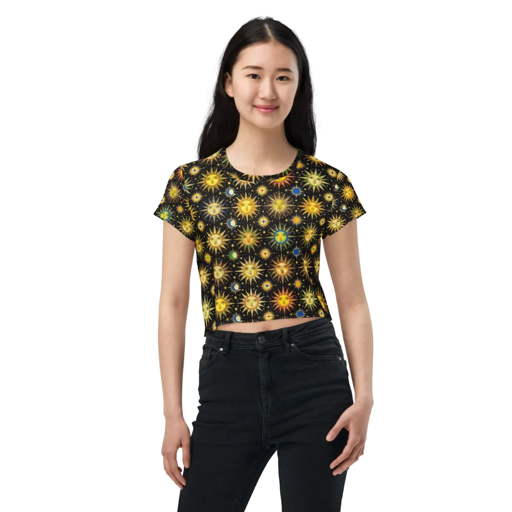 Celestial Masquerade on Crop Tee — Front