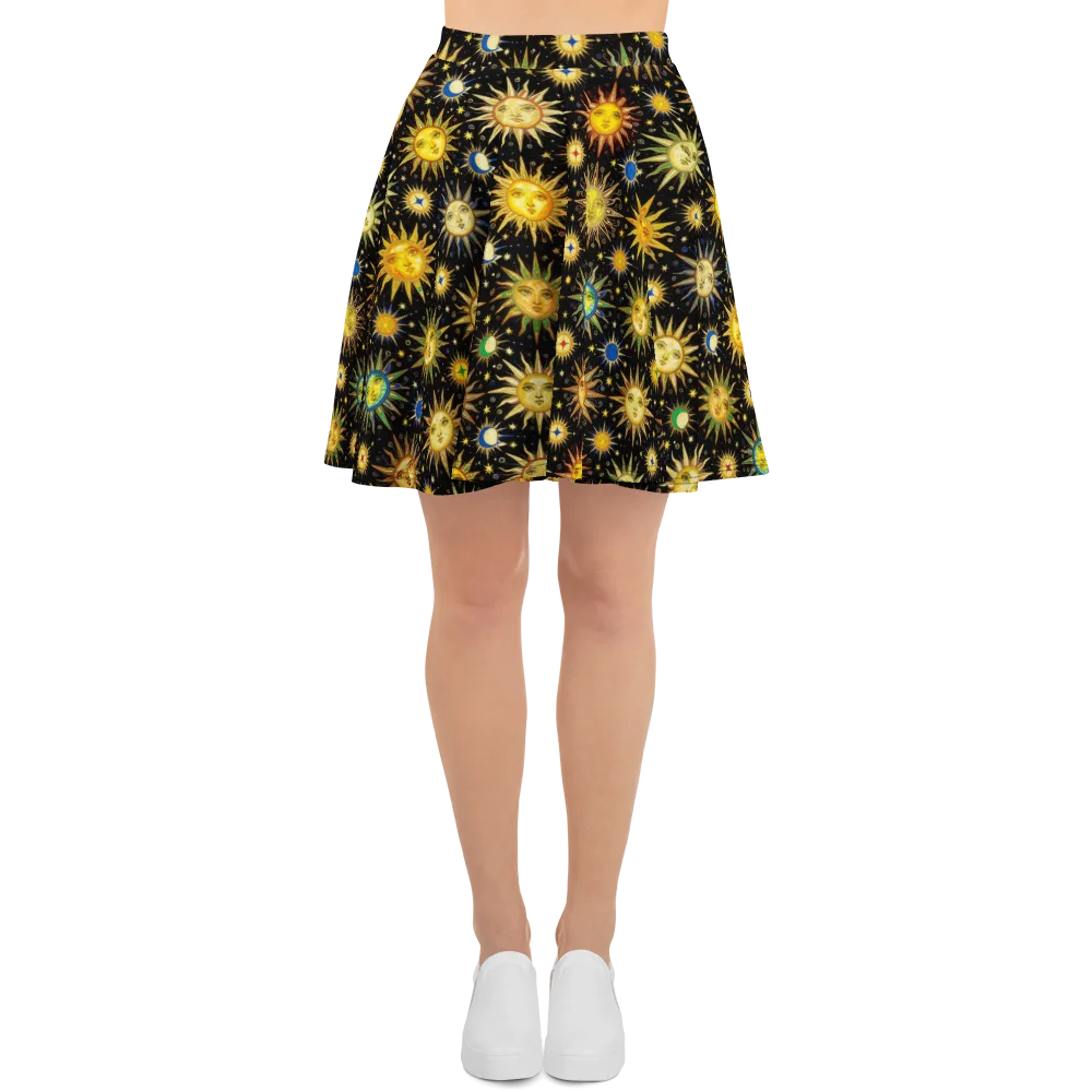 Celestial Masquerade on Skater Skirt — Front