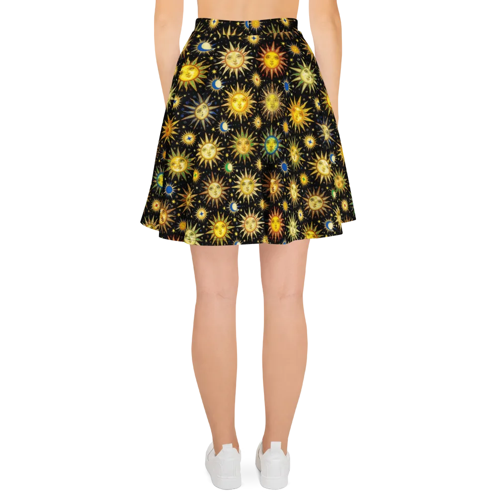 Celestial Masquerade on Skater Skirt — Back