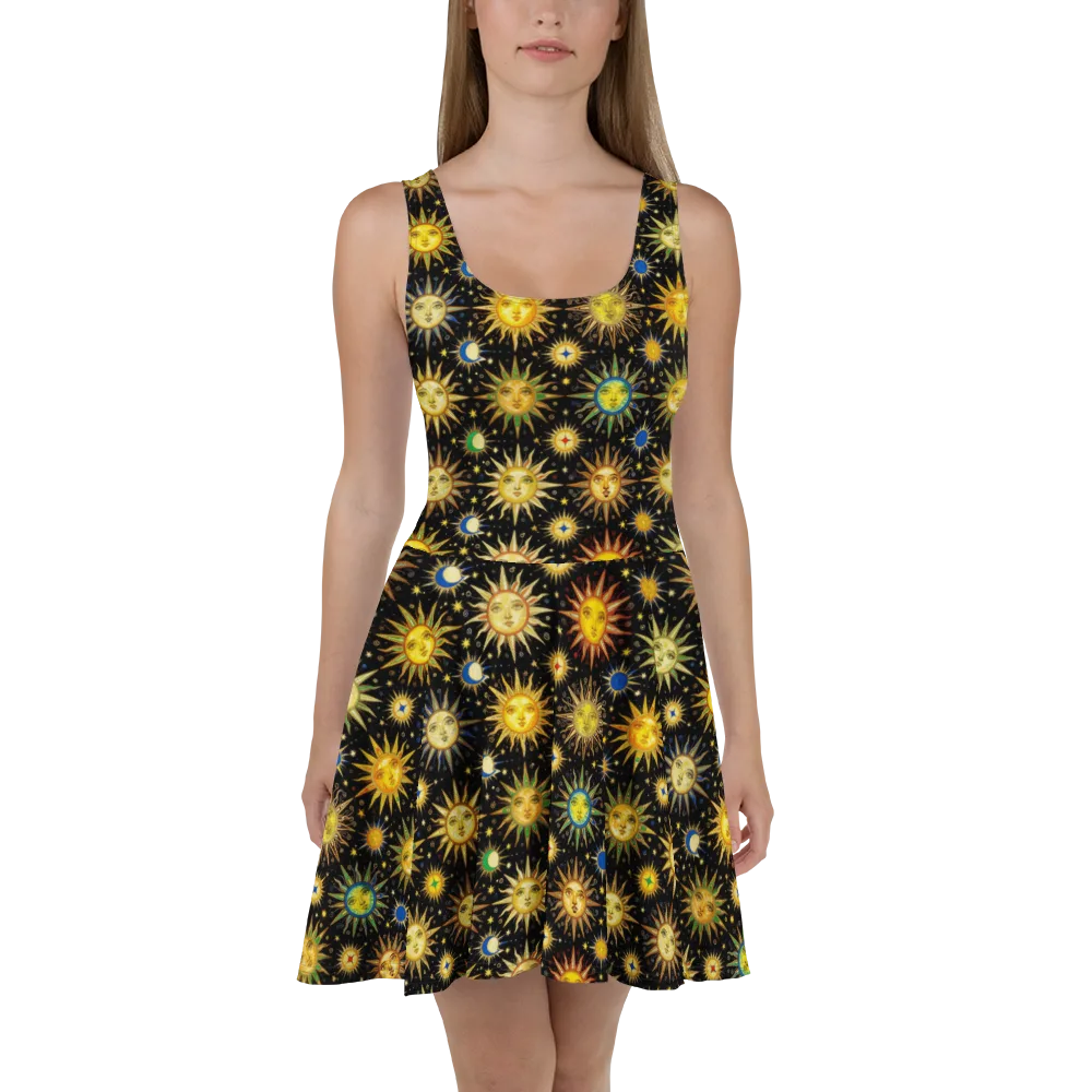 Celestial Masquerade on Skater Dress — Front