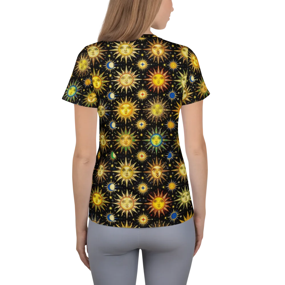 Celestial Masquerade on Women's Athletic T-Shirt — Back