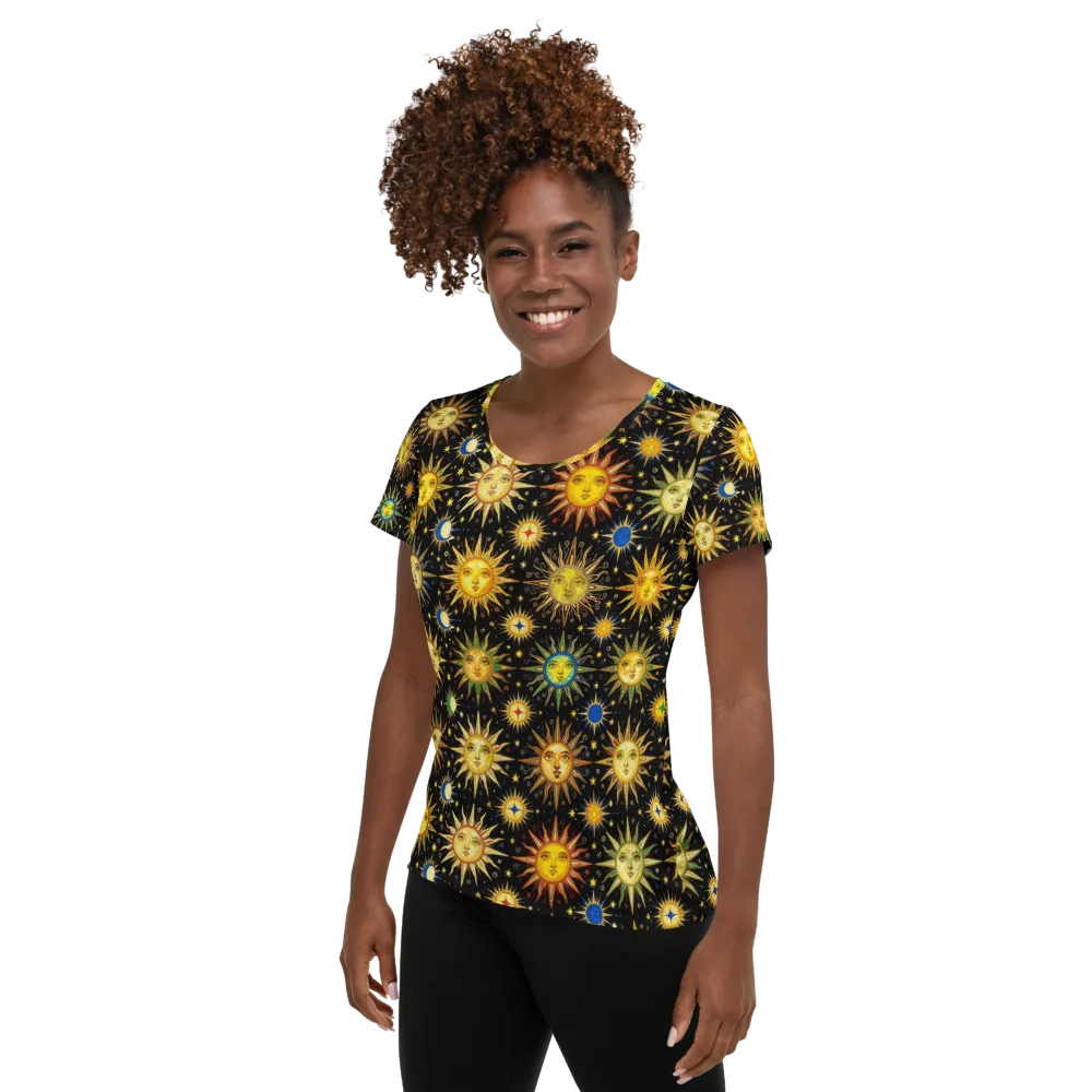 Celestial Masquerade on Women's Athletic T-Shirt — Left