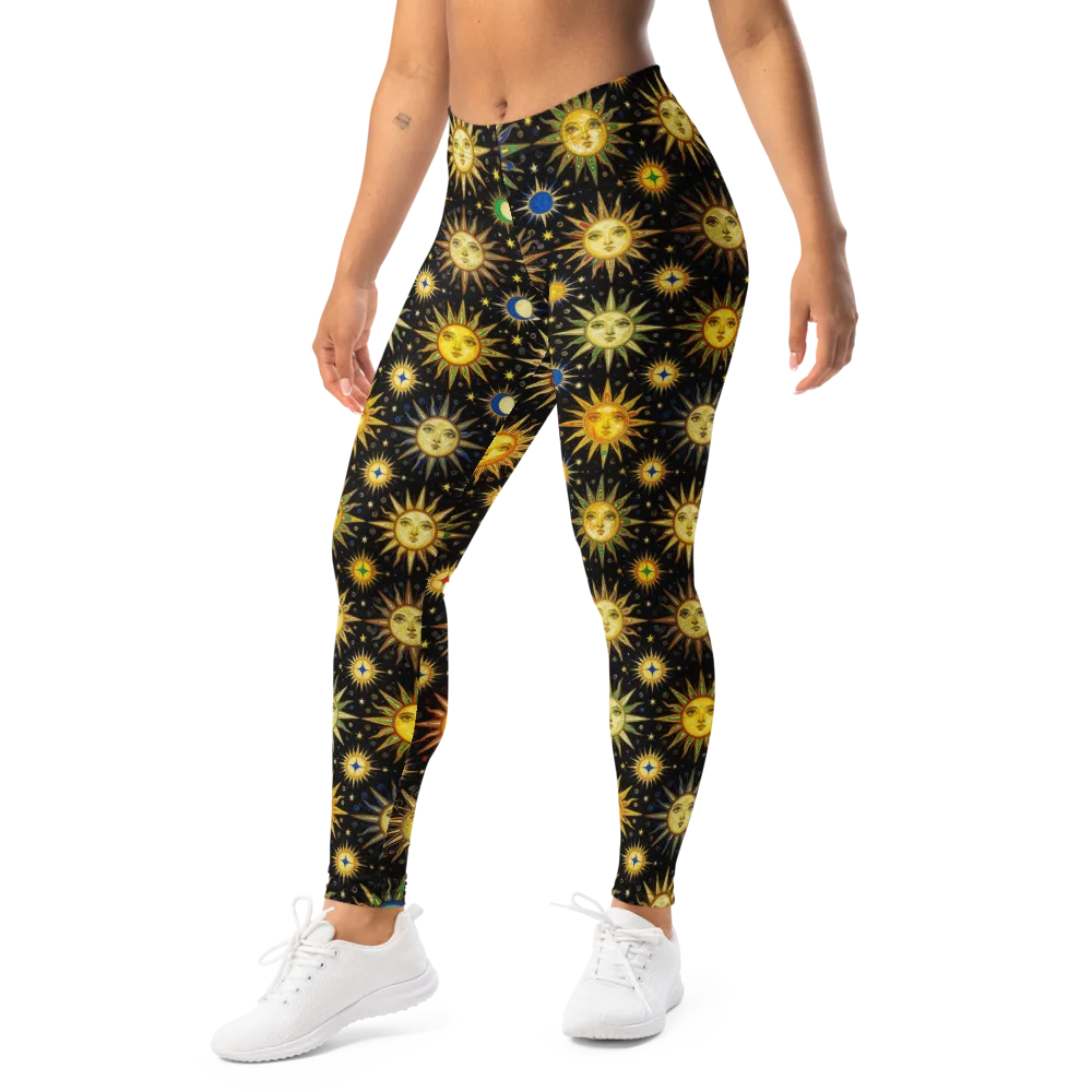 Celestial Masquerade on Leggings — Left Front