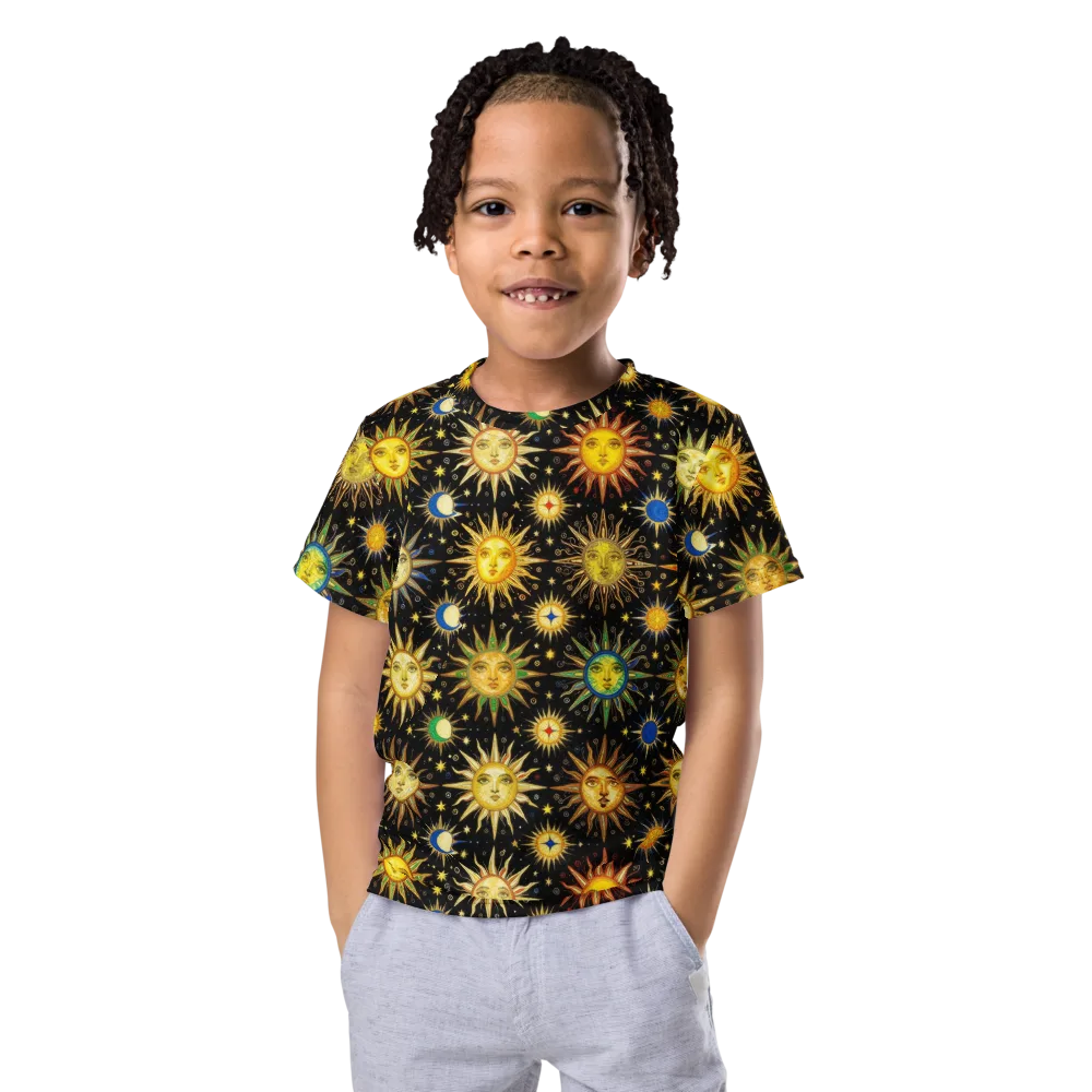 Celestial Masquerade on Kids Crew Neck T-Shirt — Front