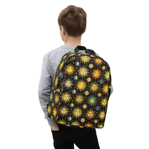 Celestial Masquerade on a Minimalist Backpack