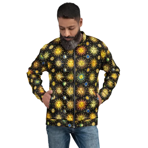 Celestial Masquerade on a Bomber Jacket