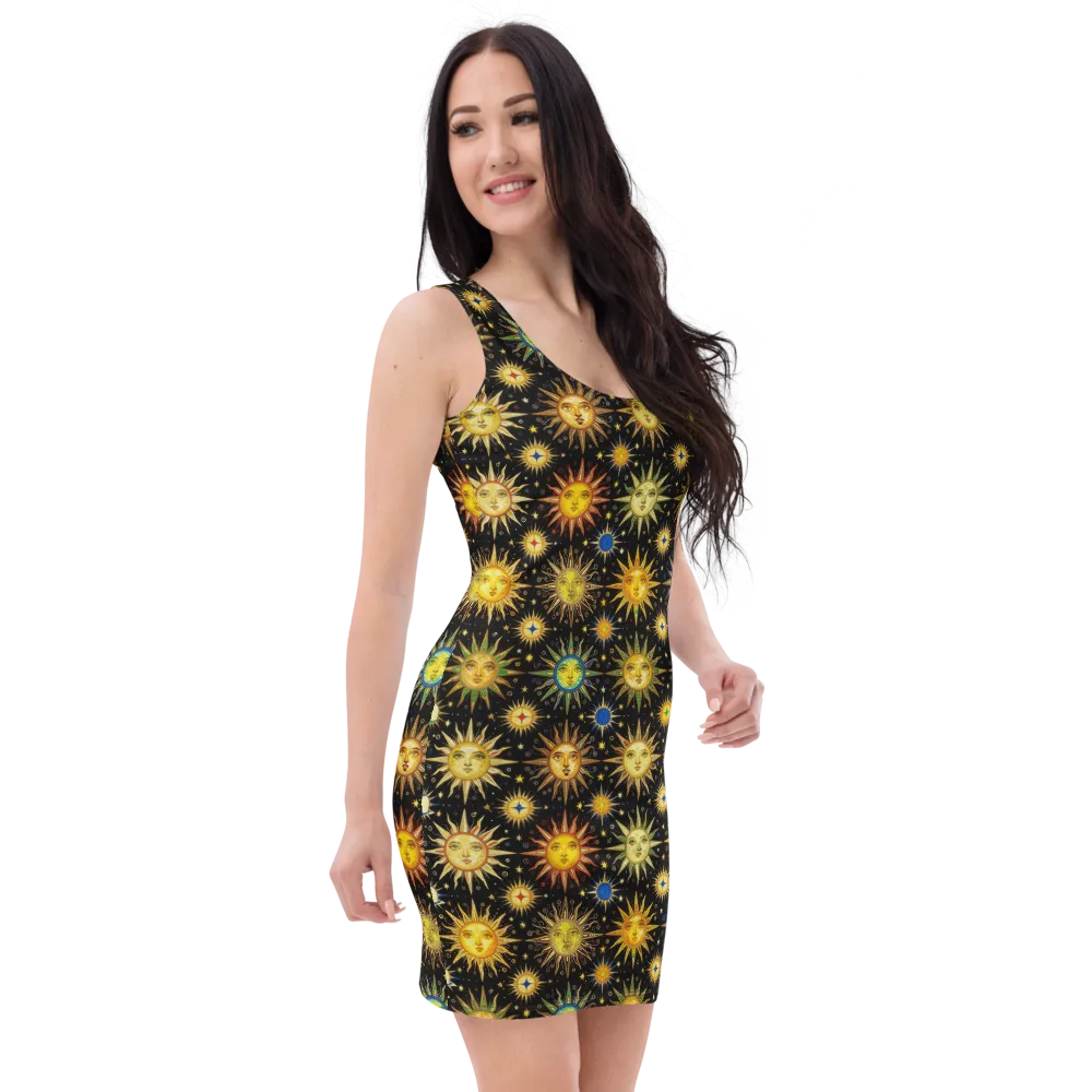 Celestial Masquerade on Bodycon Dress — Right Front