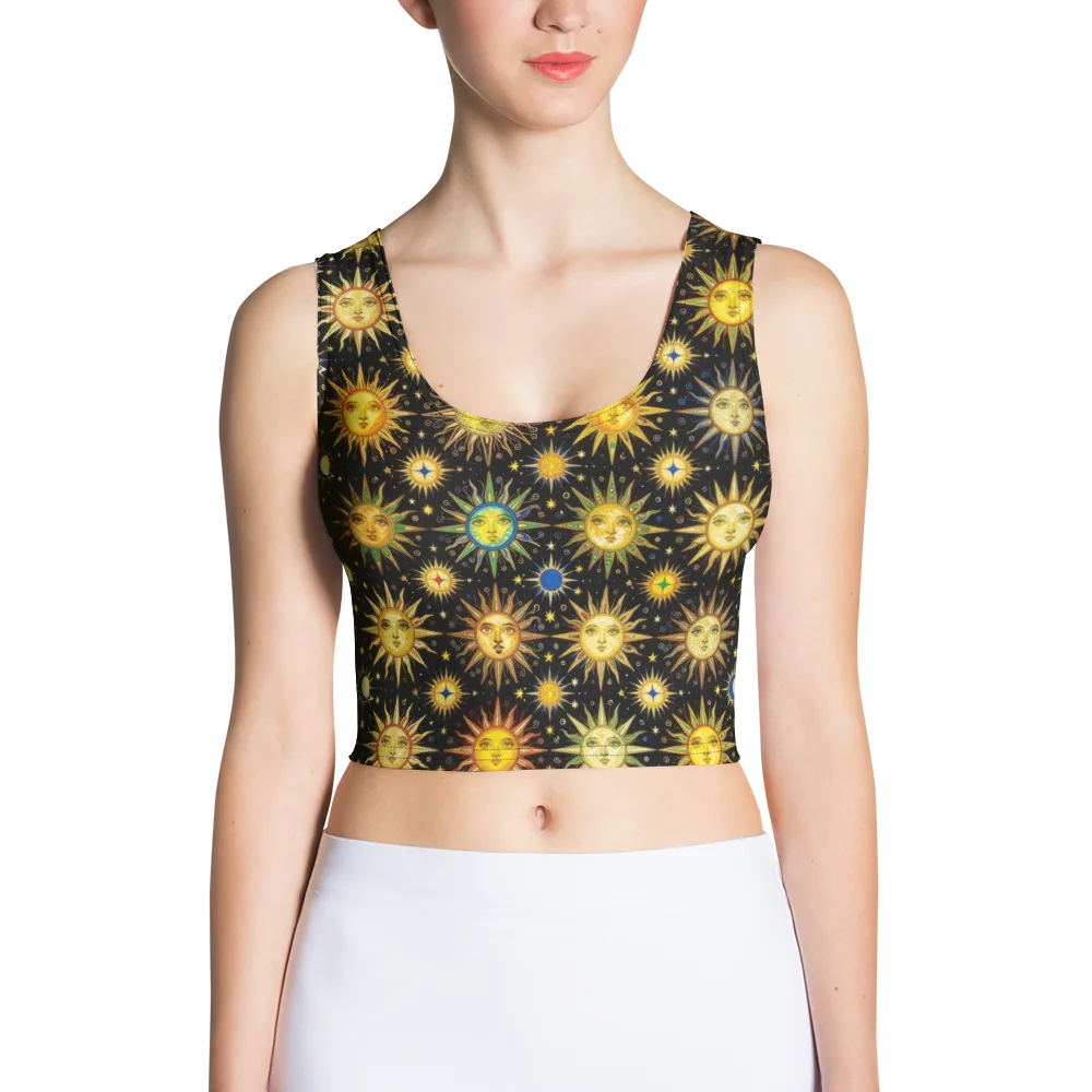 Celestial Masquerade on Crop Top — Front