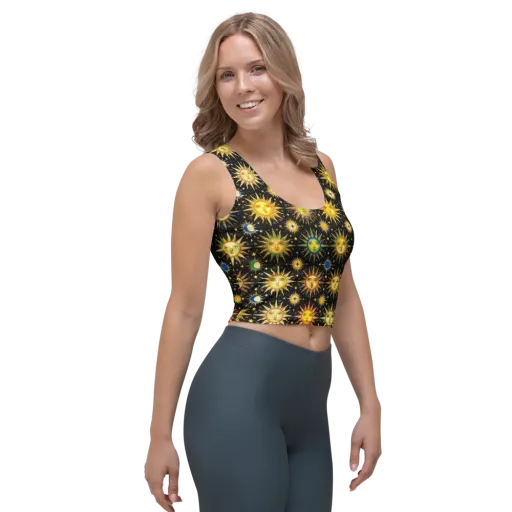 Celestial Masquerade on a Crop Top