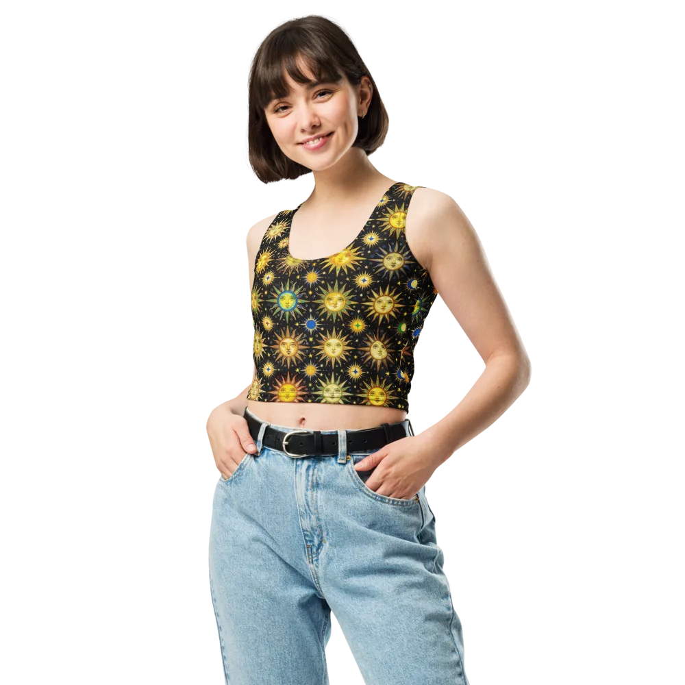 Celestial Masquerade on Crop Top — Front