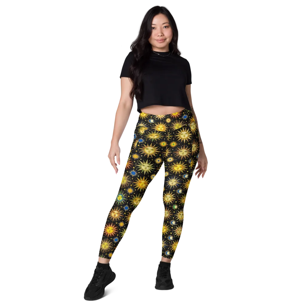 Celestial Masquerade on Leggings with Pockets — Front