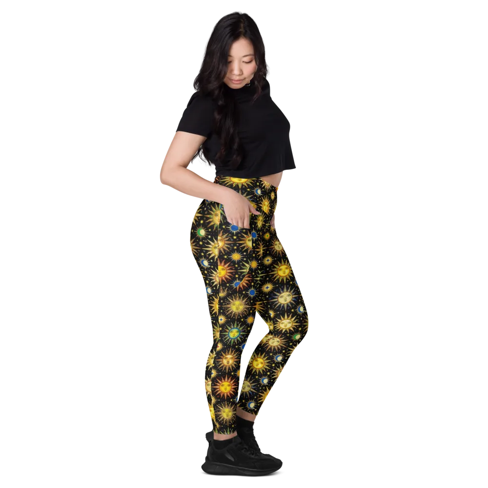 Celestial Masquerade on Leggings with Pockets — Right