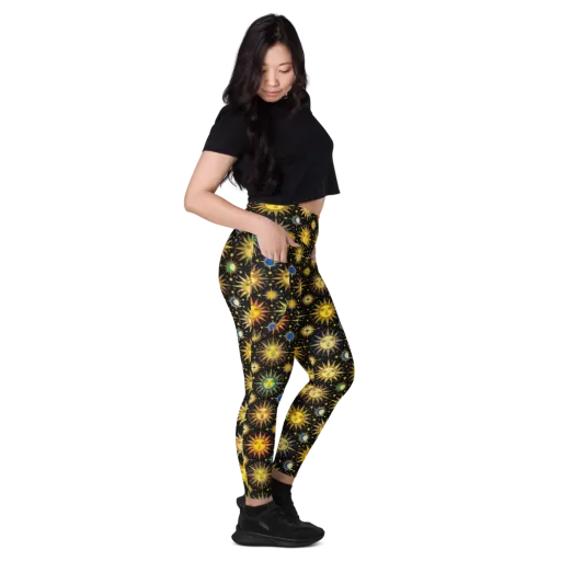 Celestial Masquerade on a Leggings with Pockets