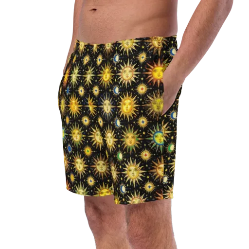 Celestial Masquerade on a Swim Trunks