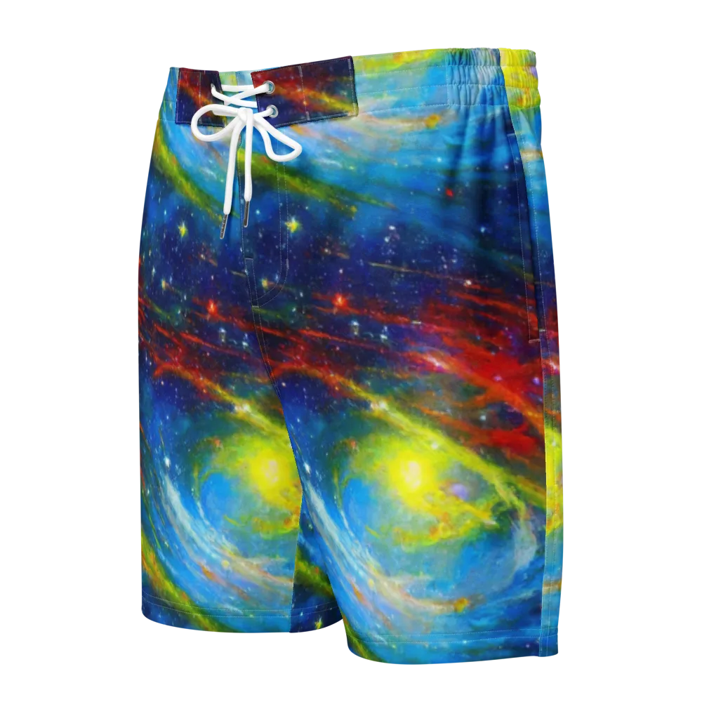 Deep-space Bloom on Men's Board Shorts — Front