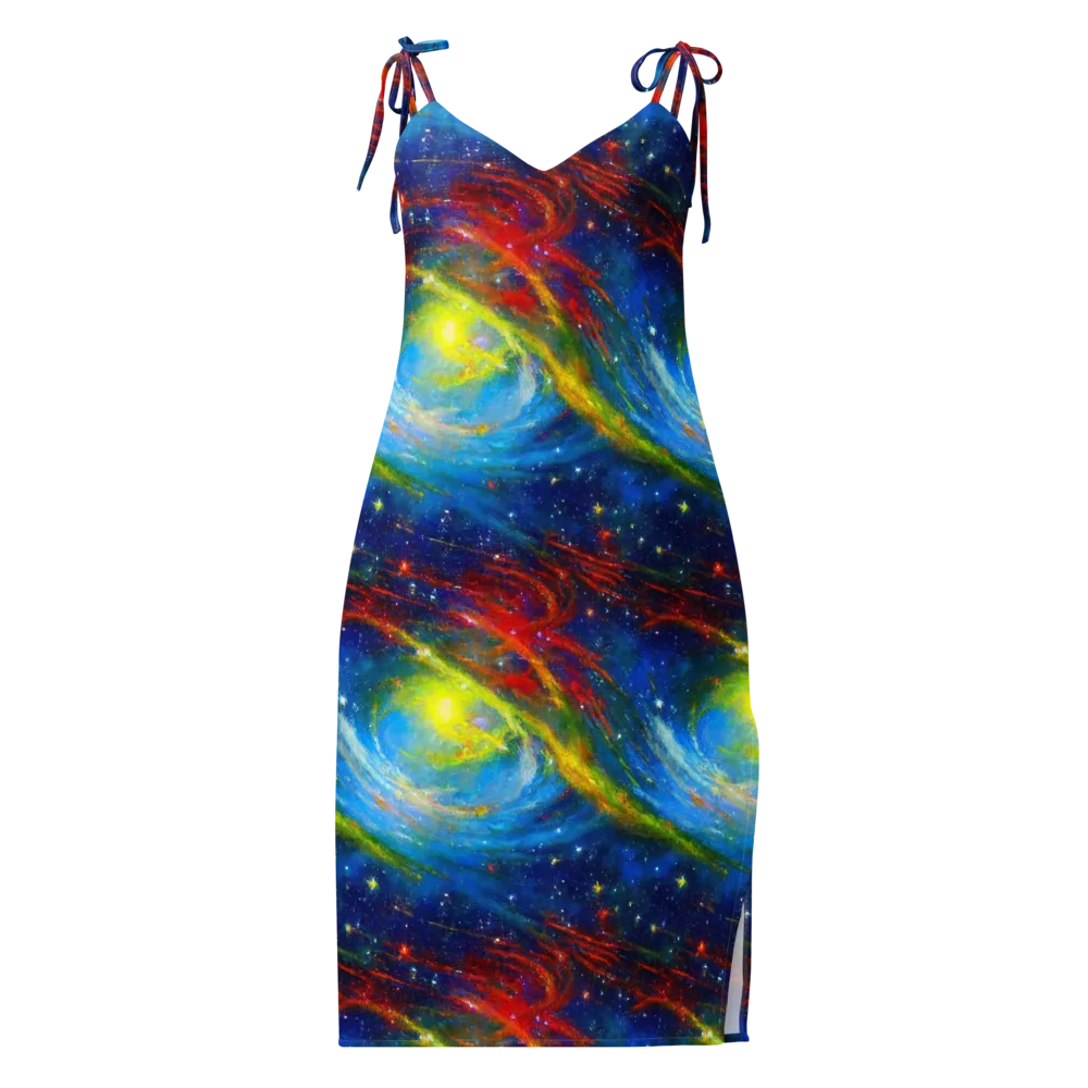 Deep-space Bloom on Slip Dress — Front