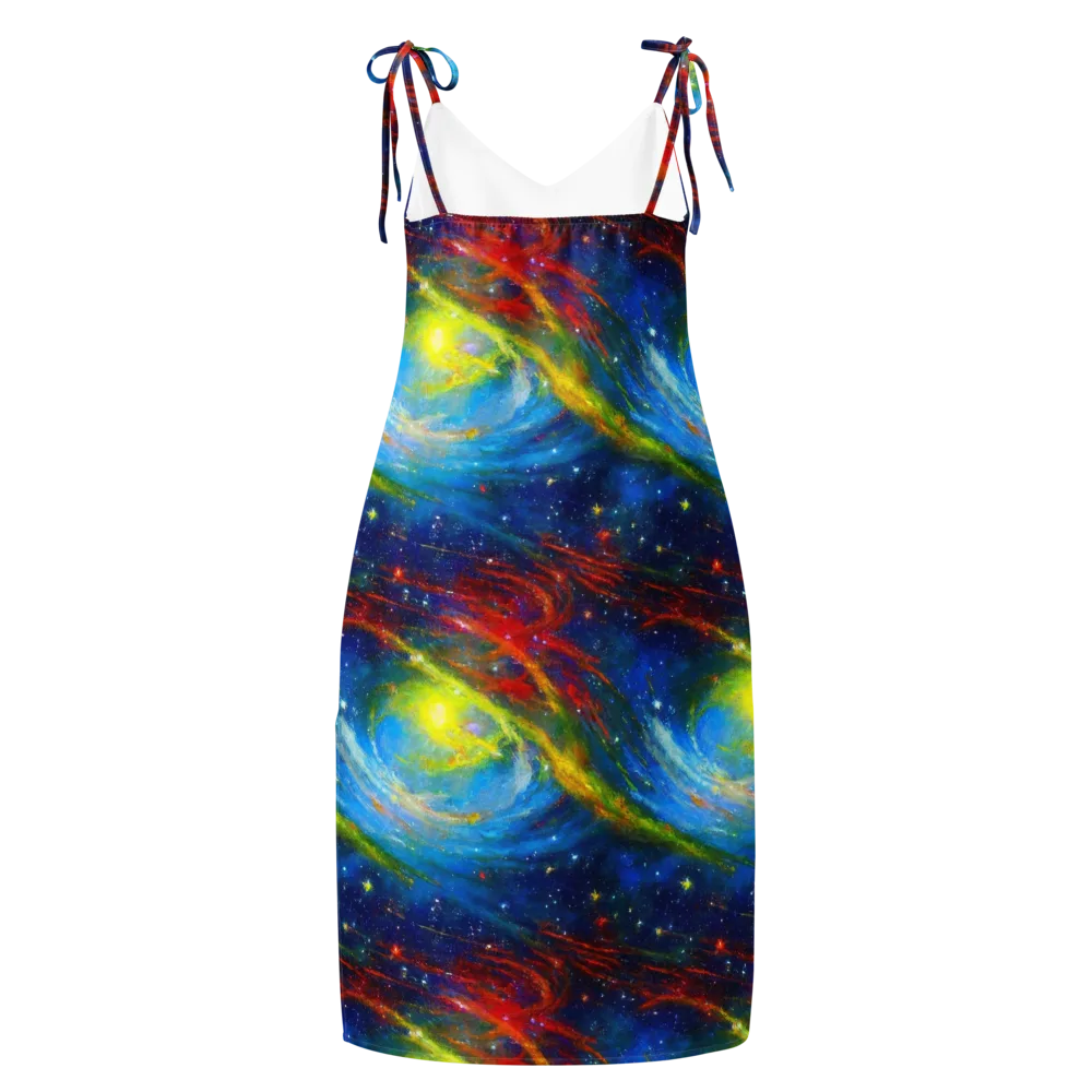 Deep-space Bloom on Slip Dress — Back