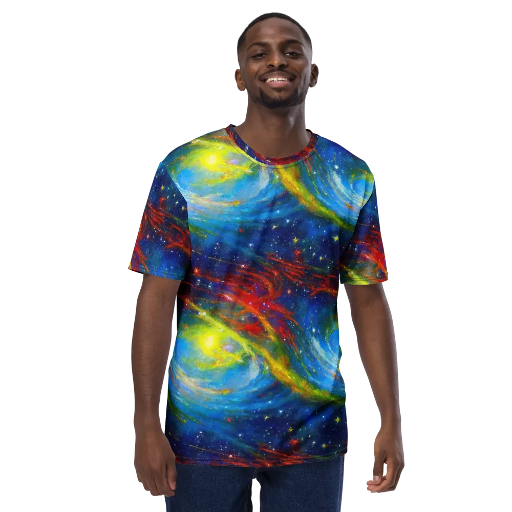 Deep-space Bloom on Men's Crew Neck T-Shirt — Front