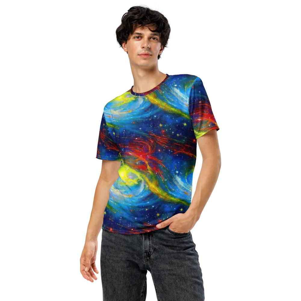 Deep-space Bloom on Men's Crew Neck T-Shirt — Front