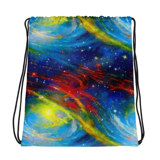 Deep-space Bloom on a Drawstring Bag