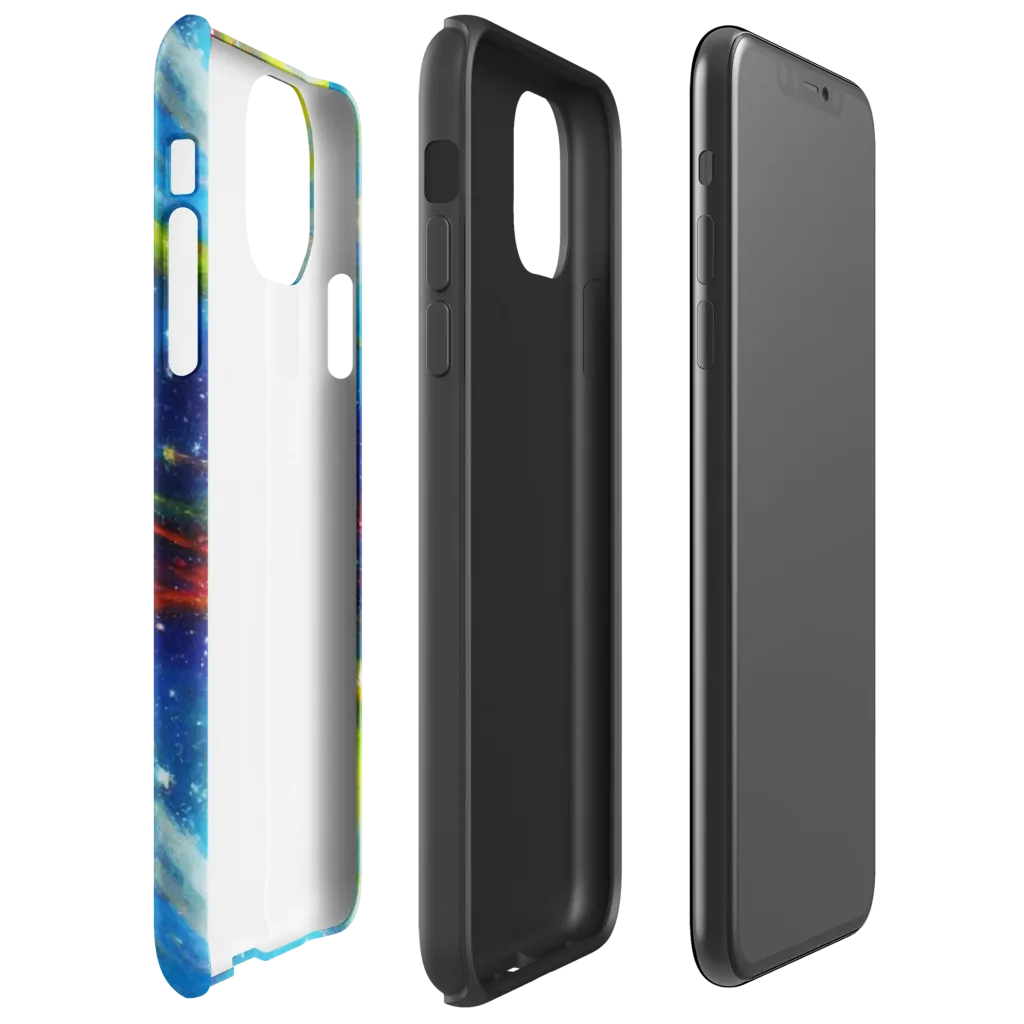 Deep-space Bloom on Tough Case for iPhone® — Right