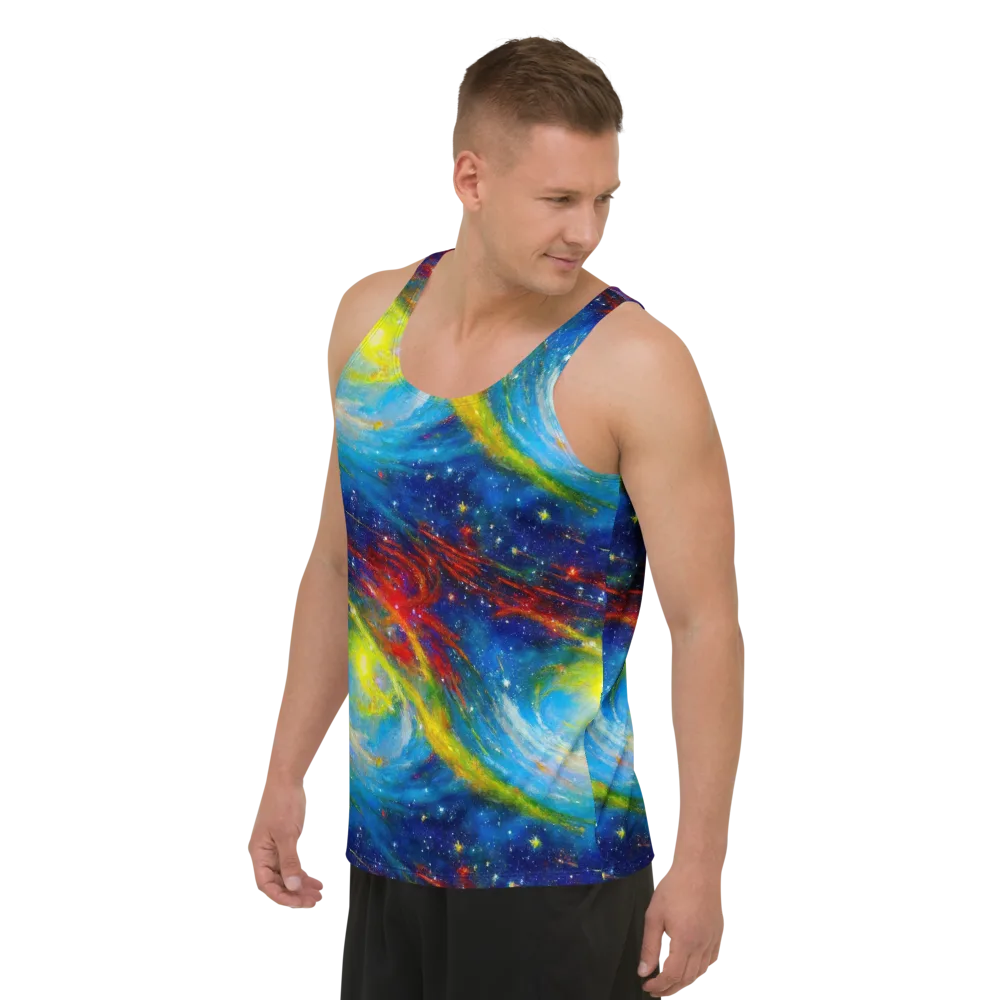 Deep-space Bloom on Men's Tank Top — Left Front