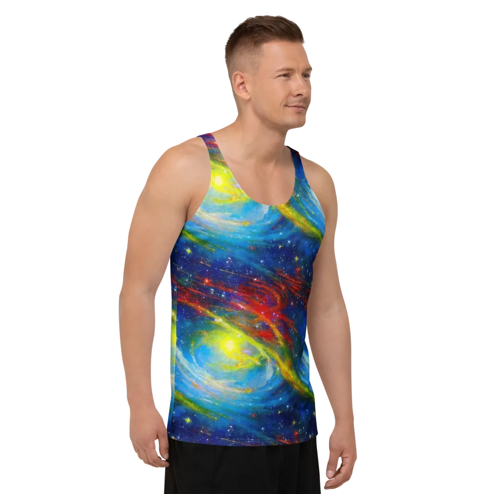 Deep-space Bloom on Men's Tank Top — Right Front