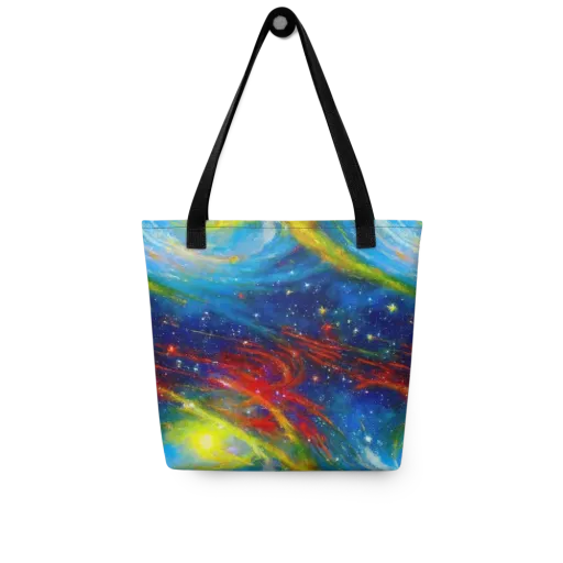 Deep-space Bloom on a Tote Bag