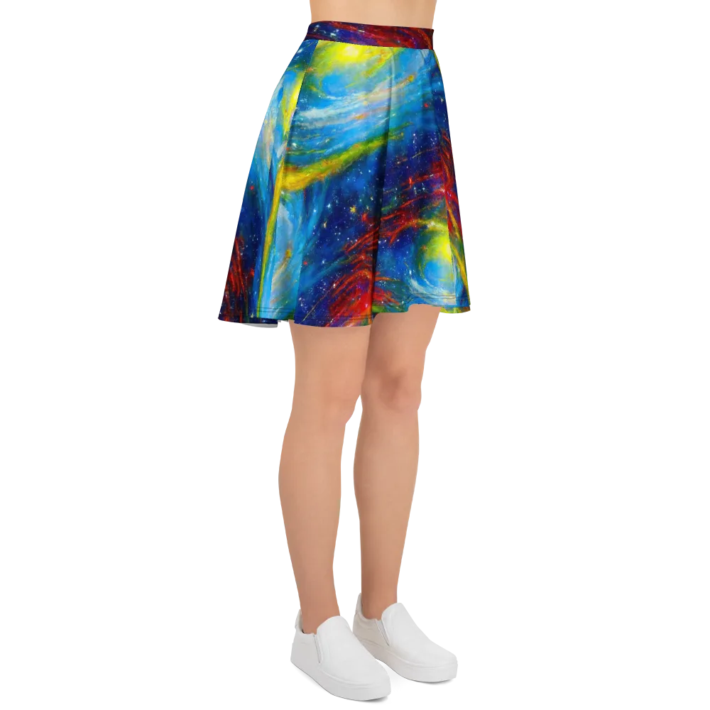 Deep-space Bloom on Skater Skirt — Right