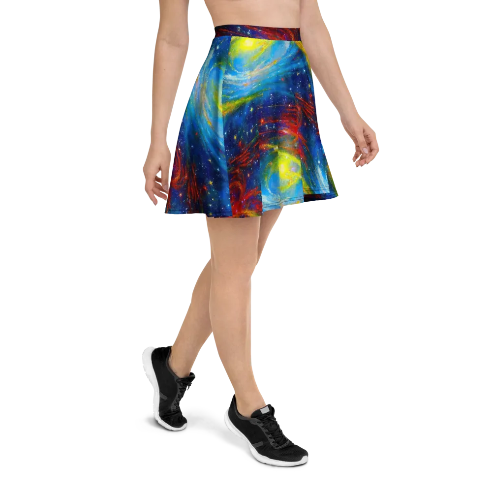 Deep-space Bloom on Skater Skirt — Right