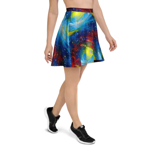 Deep-space Bloom on a Skater Skirt