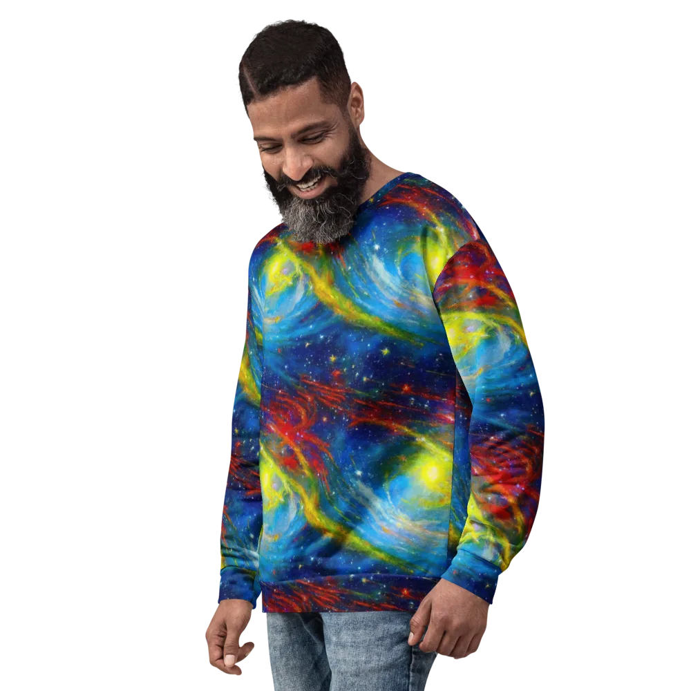Deep-space Bloom on Sweatshirt — Left Front