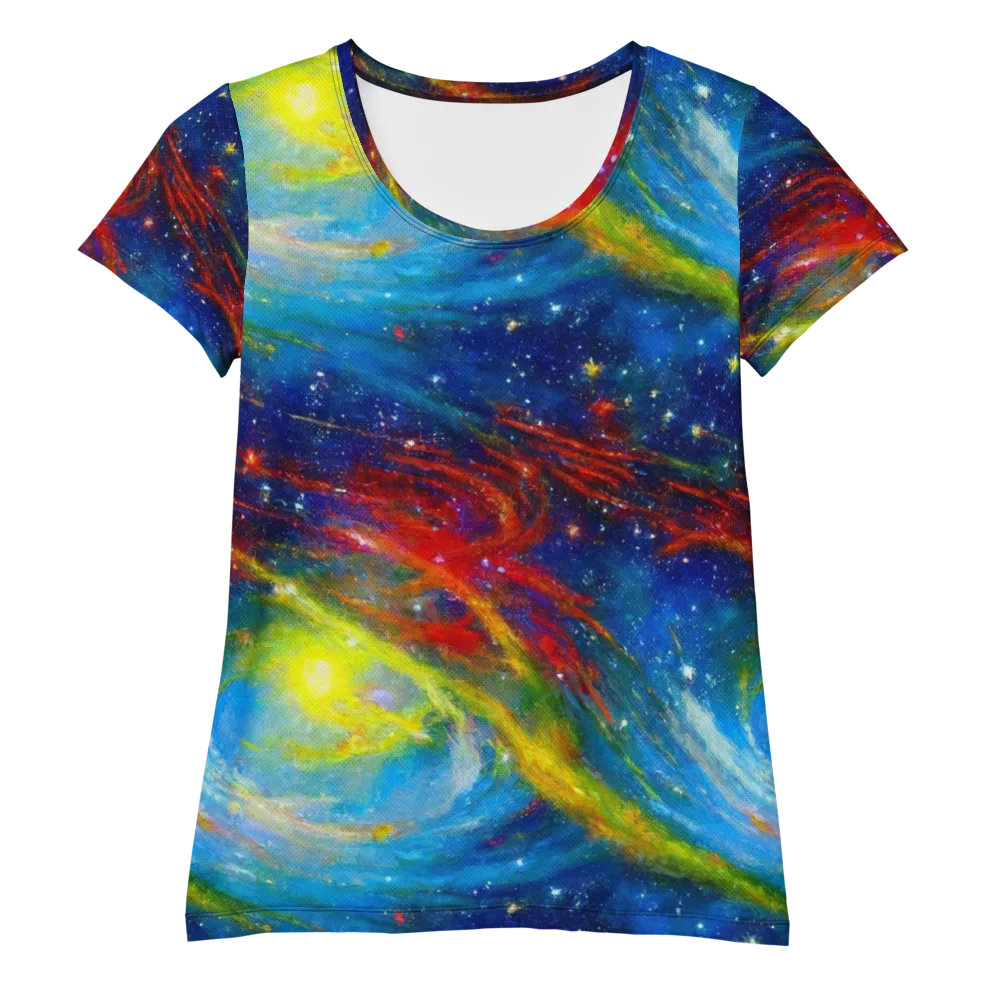 Deep-space Bloom on Women's Athletic T-Shirt — Front