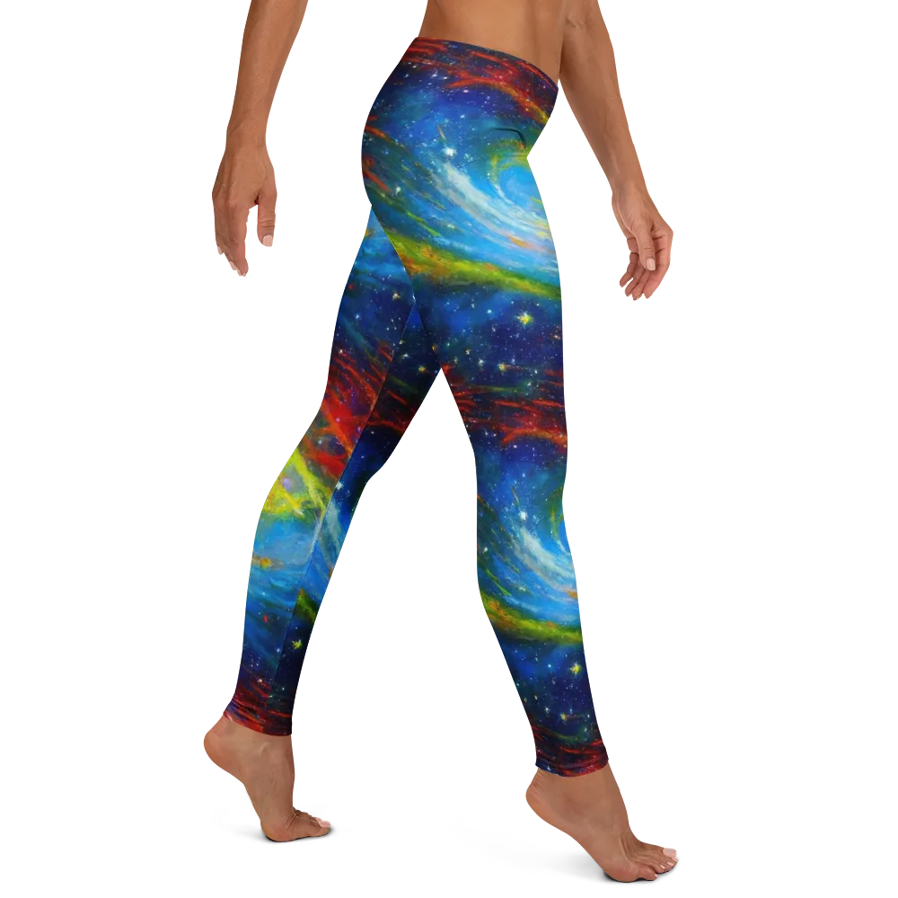 Deep-space Bloom on Leggings — Right
