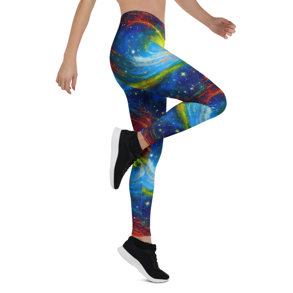 Deep-space Bloom on Leggings — Right