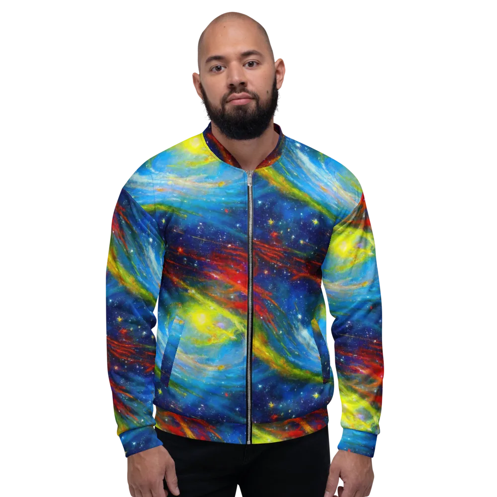 Deep-space Bloom on Bomber Jacket — Front