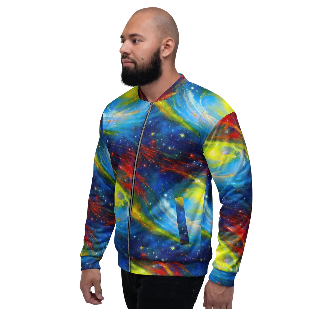 Deep-space Bloom on Bomber Jacket — Left
