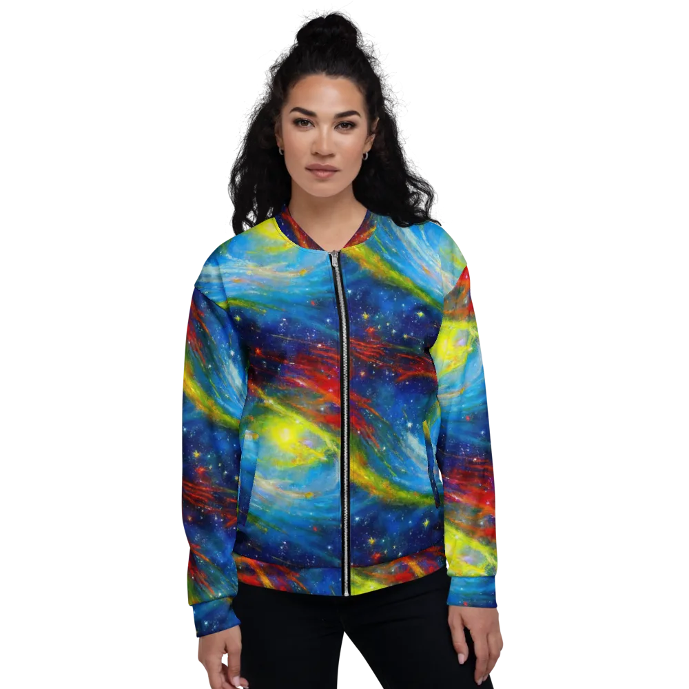 Deep-space Bloom on Bomber Jacket — Front