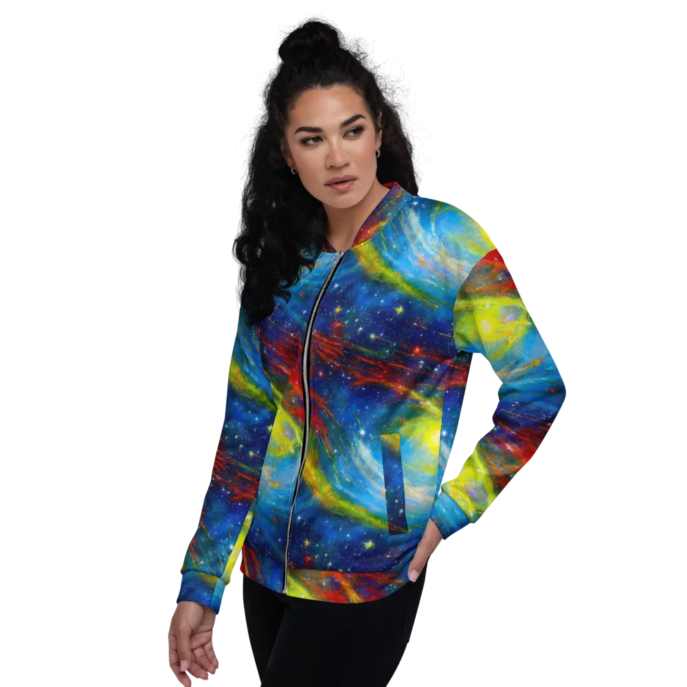 Deep-space Bloom on Bomber Jacket — Left