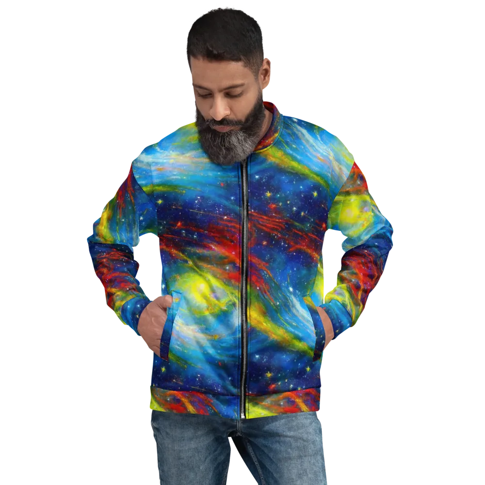 Deep-space Bloom on Bomber Jacket — Front