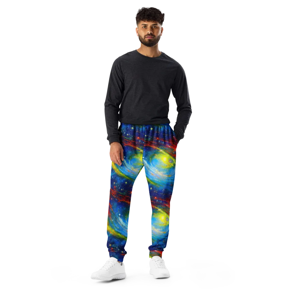 Deep-space Bloom on Men's Joggers — Front