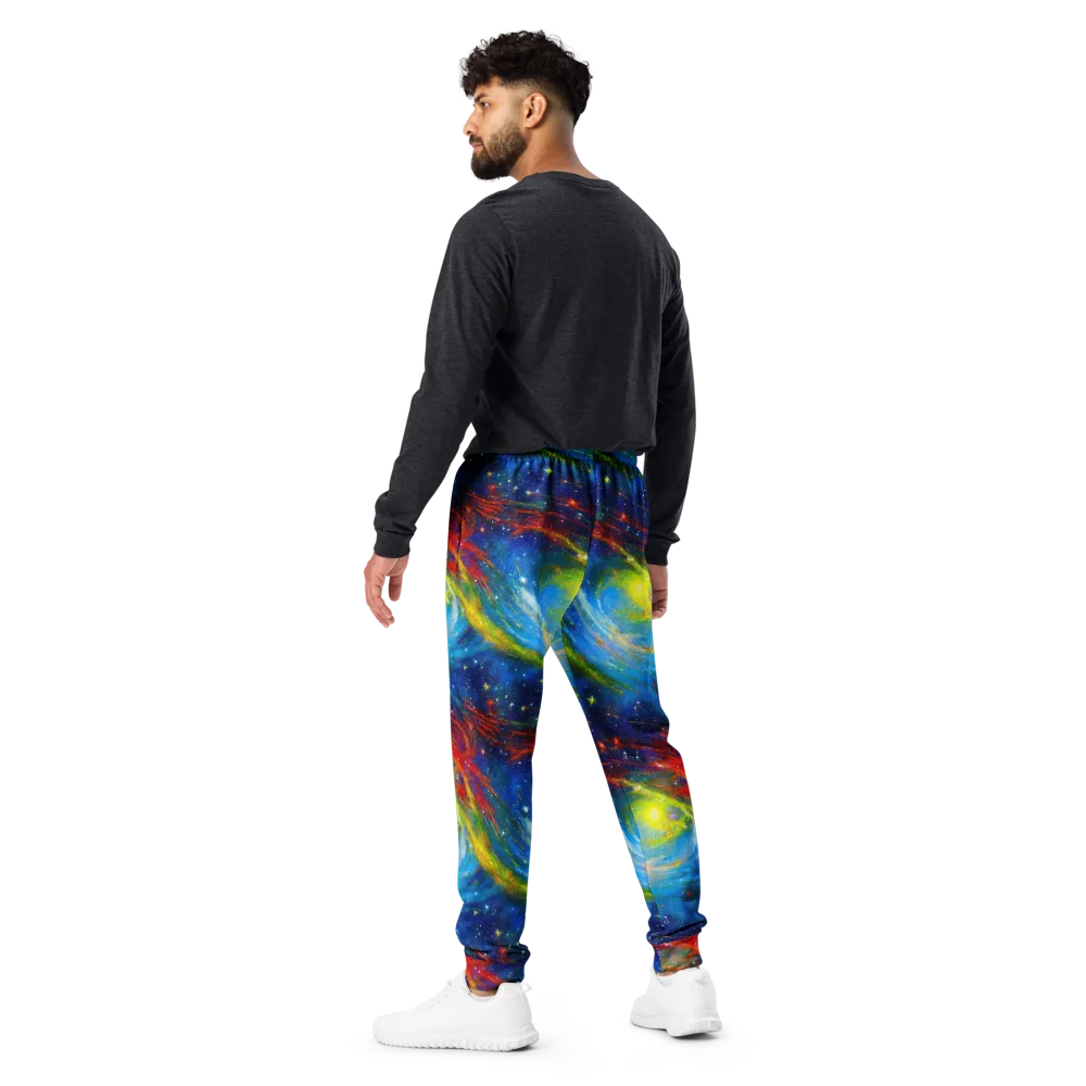 Deep-space Bloom on Men's Joggers — Back