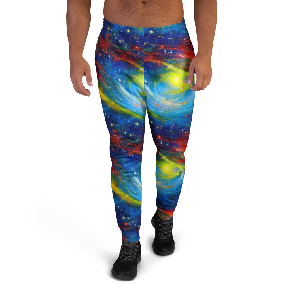 Deep-space Bloom on Men's Joggers — Front