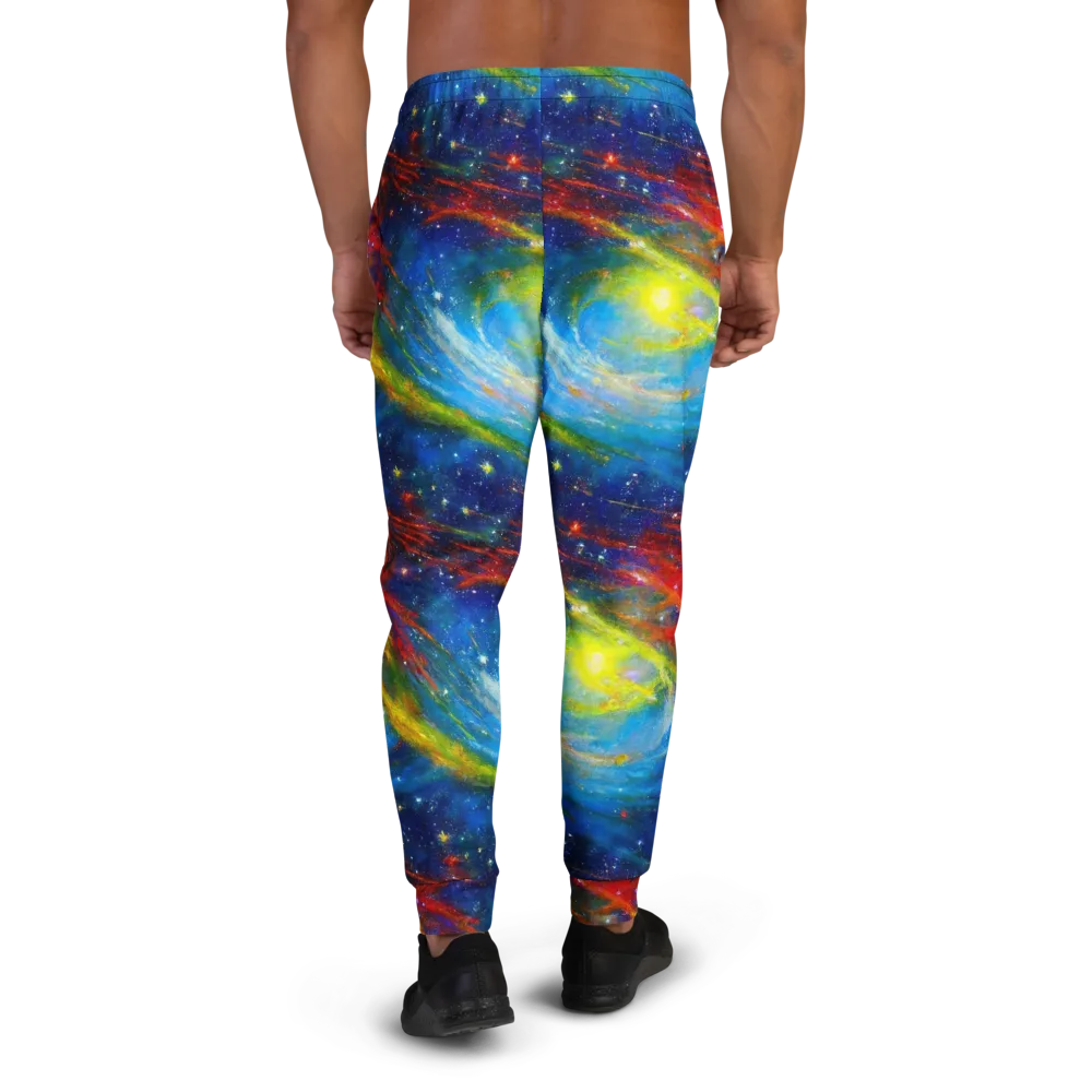 Deep-space Bloom on Men's Joggers — Back