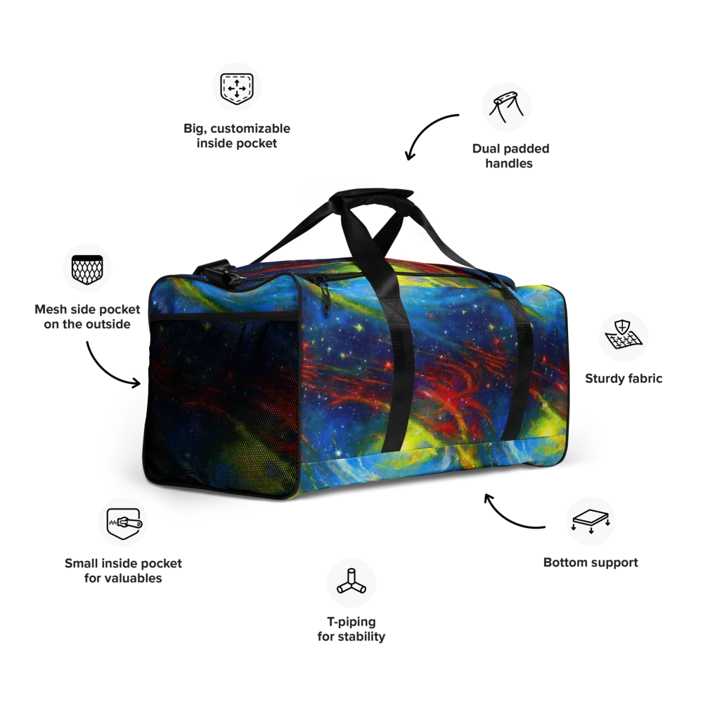 Deep-space Bloom on Duffle Bag — Right Front