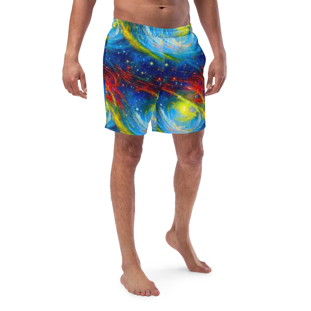 Deep-space Bloom on Swim Trunks — Front