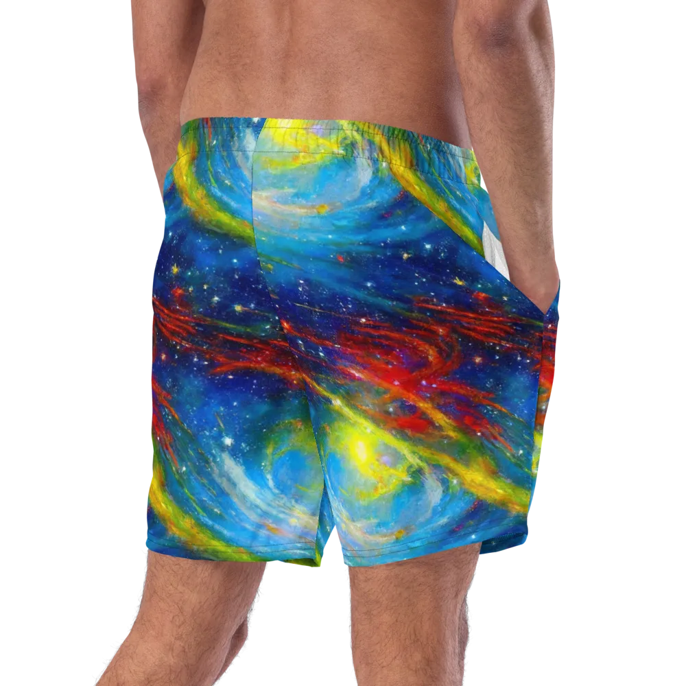 Deep-space Bloom on Swim Trunks — Right Back