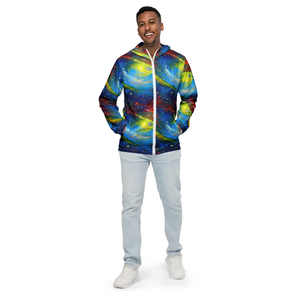 Deep-space Bloom on Men's Windbreaker — Front
